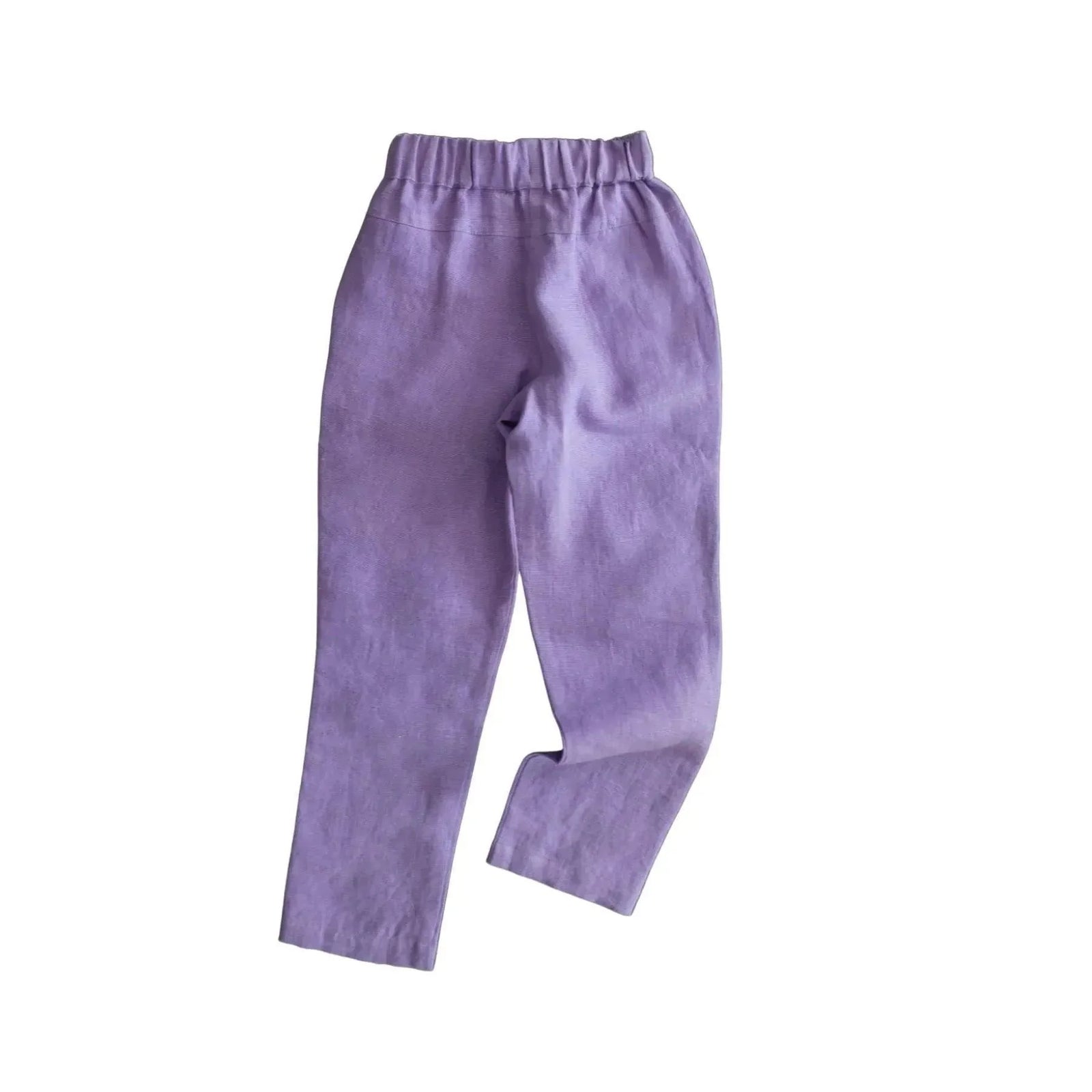 Lavender kids pants with elastic waist, sustainable Jackalo children’s clothing