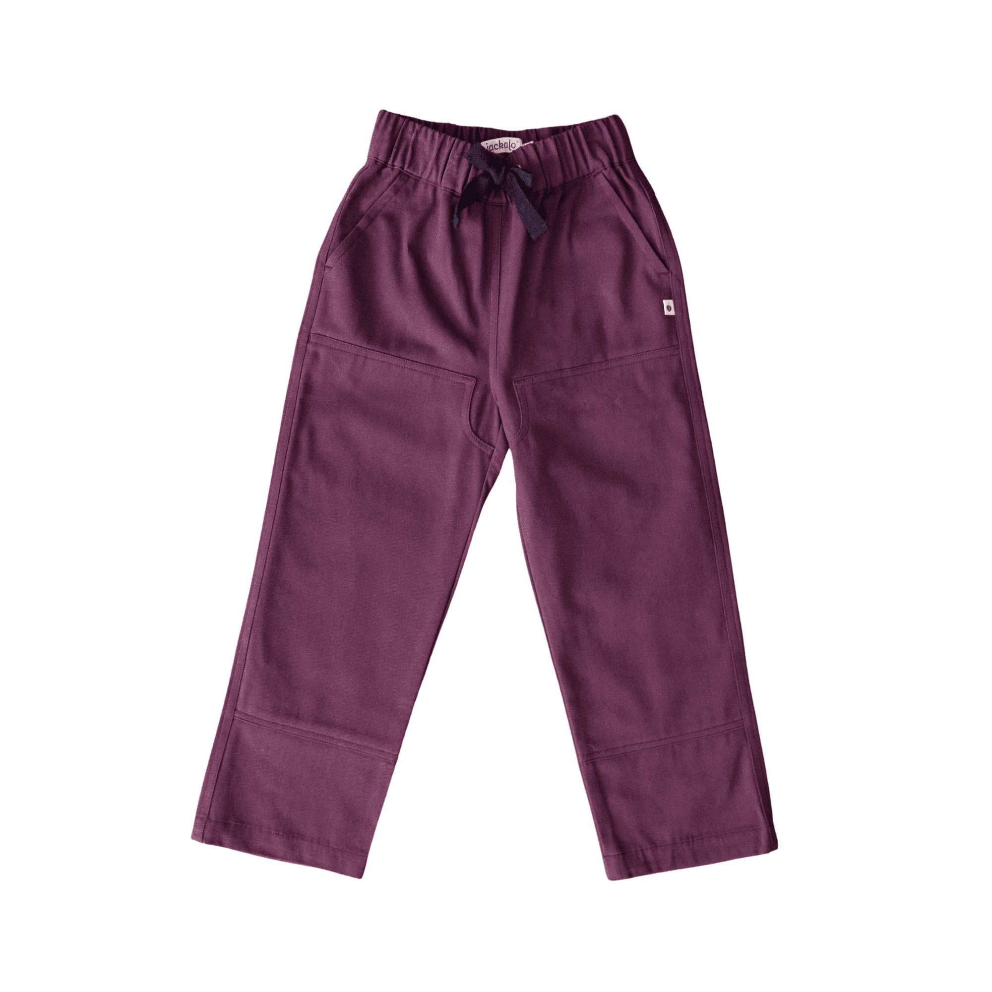 Sustainable kids pants | Reinforced Knee | Plum | Jackalo