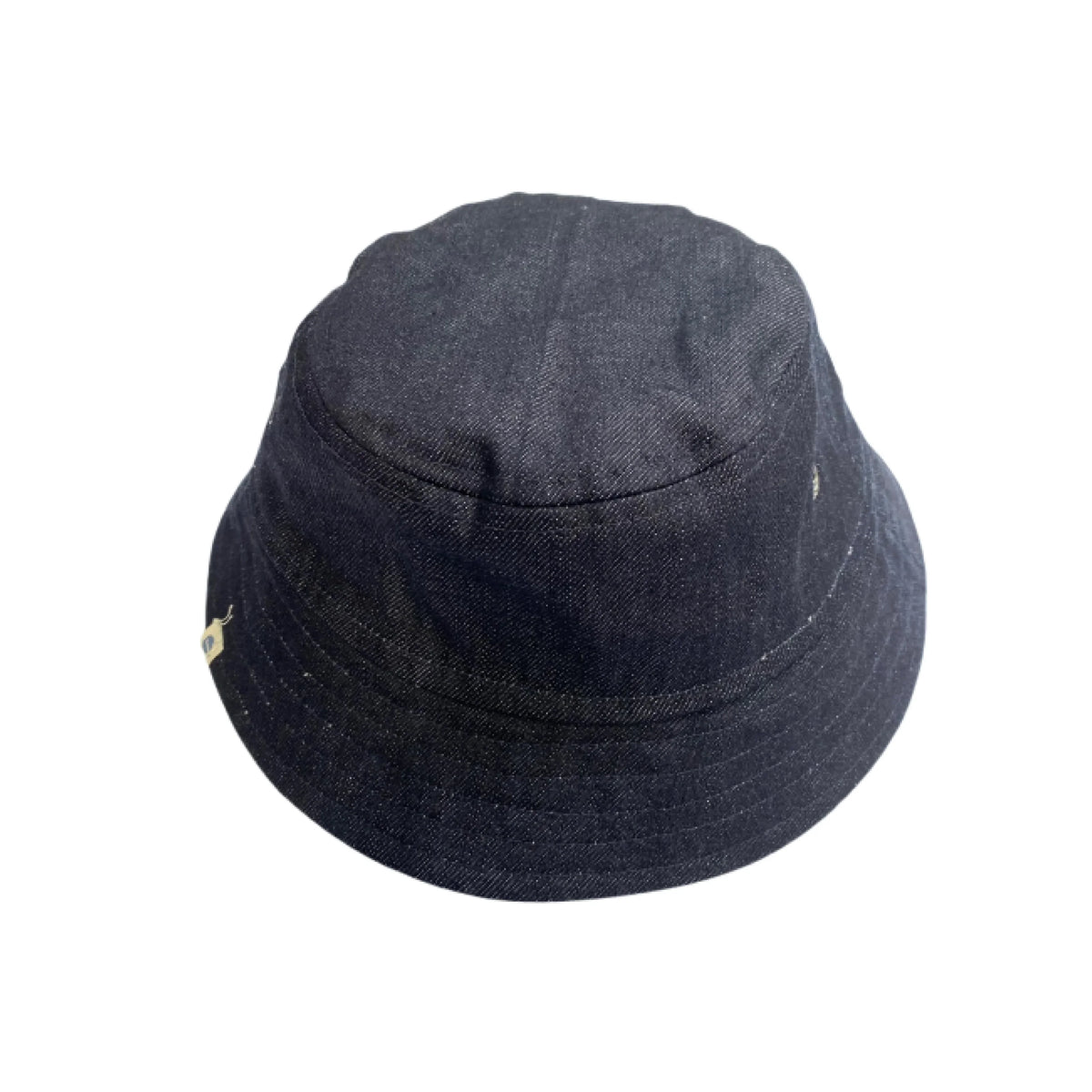 Reversible kids denim bucket hat by Jackalo, sustainable circular fashion accessory